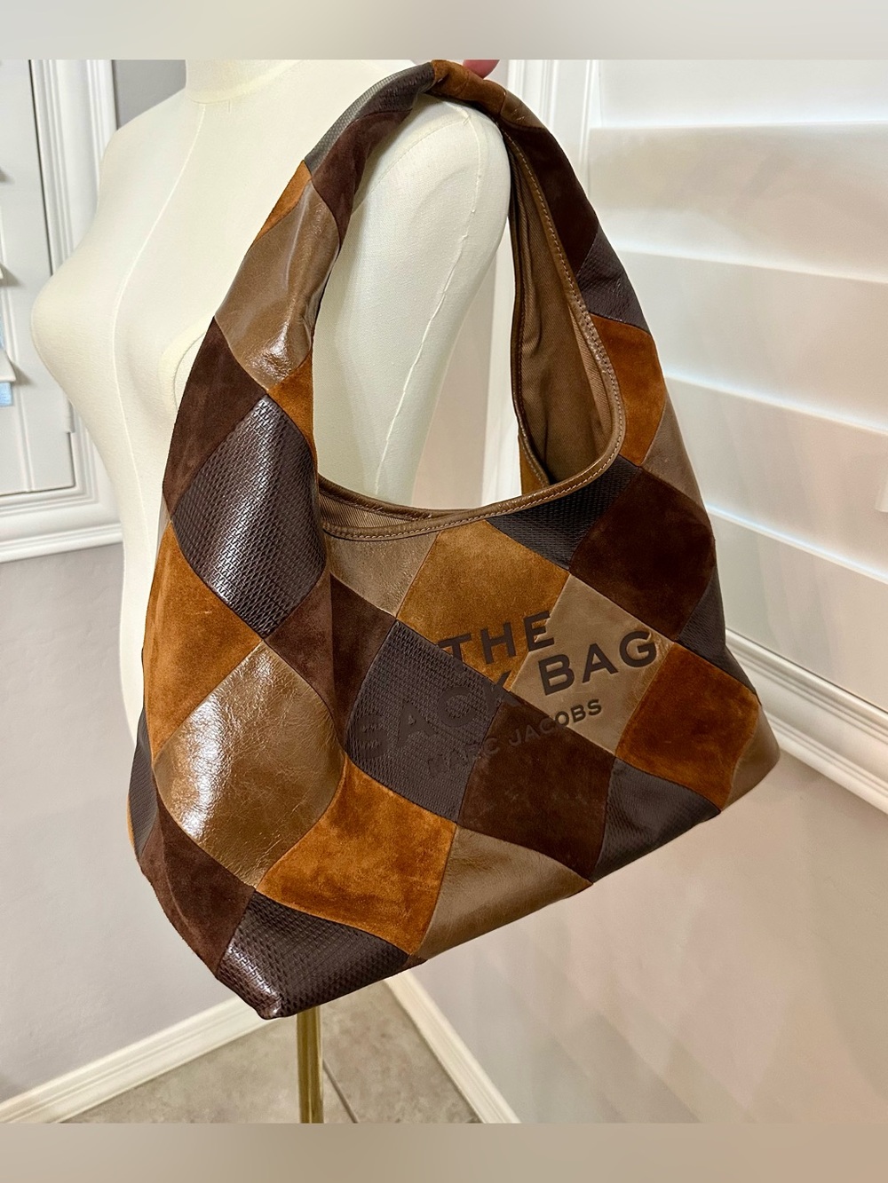Marc Jacobs Suede Patch Sack Bag - Picture 5 of 7